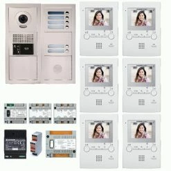 GTBV6E Pack Vidéo 6 BP Avec 6 Moniteurs Programmés AIPHONE