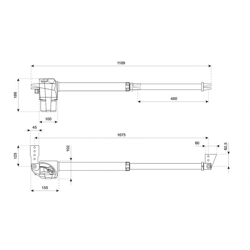 BILL4024 Vérin Droit 24 Vdc BENINCA 2 BILL4024 Vérin Droit 24 Vdc BENINCA – Image 2