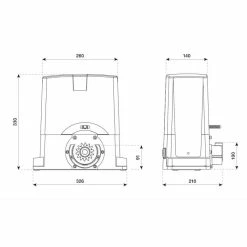 KBULL624 TURBO Kit De Motorisation Rapide Pour Portail Coulissant BENINCA -Automatisme Online Soldes Magasin schema bull 624 800x800