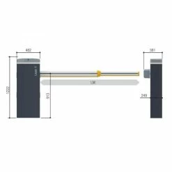 GARD GT8 Barrière GGT80AGS Moteur 24V Avec Encodeur (acier Peint) CAME -Automatisme Online Soldes Magasin schema gt8 came 800x800