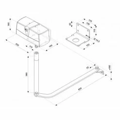 KPR24.B 24V KIT DE MOTORISATION À BRAS ARTICULE BENINCA 11 KPR24.B 24V KIT DE MOTORISATION À BRAS ARTICULE BENINCA -Automatisme Online Soldes Magasin schema pr45 800x800 1
