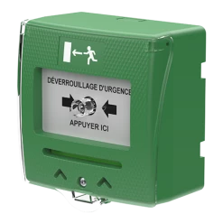 SHOKV2 Déclencheur Manuel Vert 2 Contacts + Capot SEWOSY